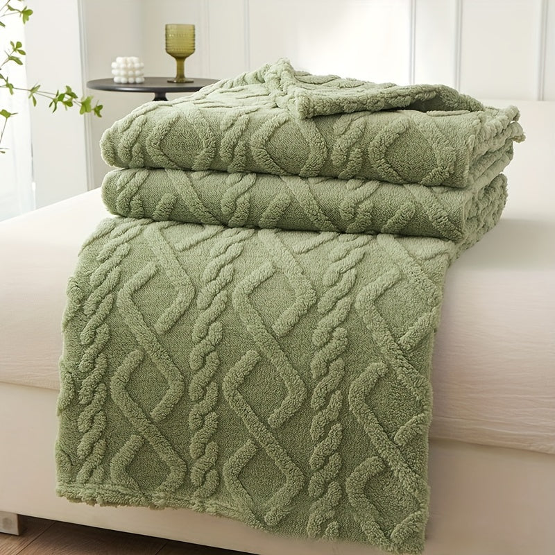 Lamb Fleece Deken - Zachte Warme Multifunctionele Flanellen Deken voor Bed, Bank en Reizen