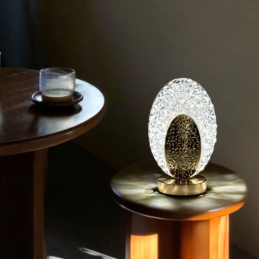 FeatherLamp - USB Touch Tafellamp met Pauwenveer Design, Oneindig Dimbaar LED Licht