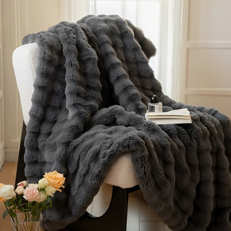 Luxe Ultra-Zachte Fleece Deken – Imitatie Konijnenvacht, Perfect voor Bank, Bed en Reizen