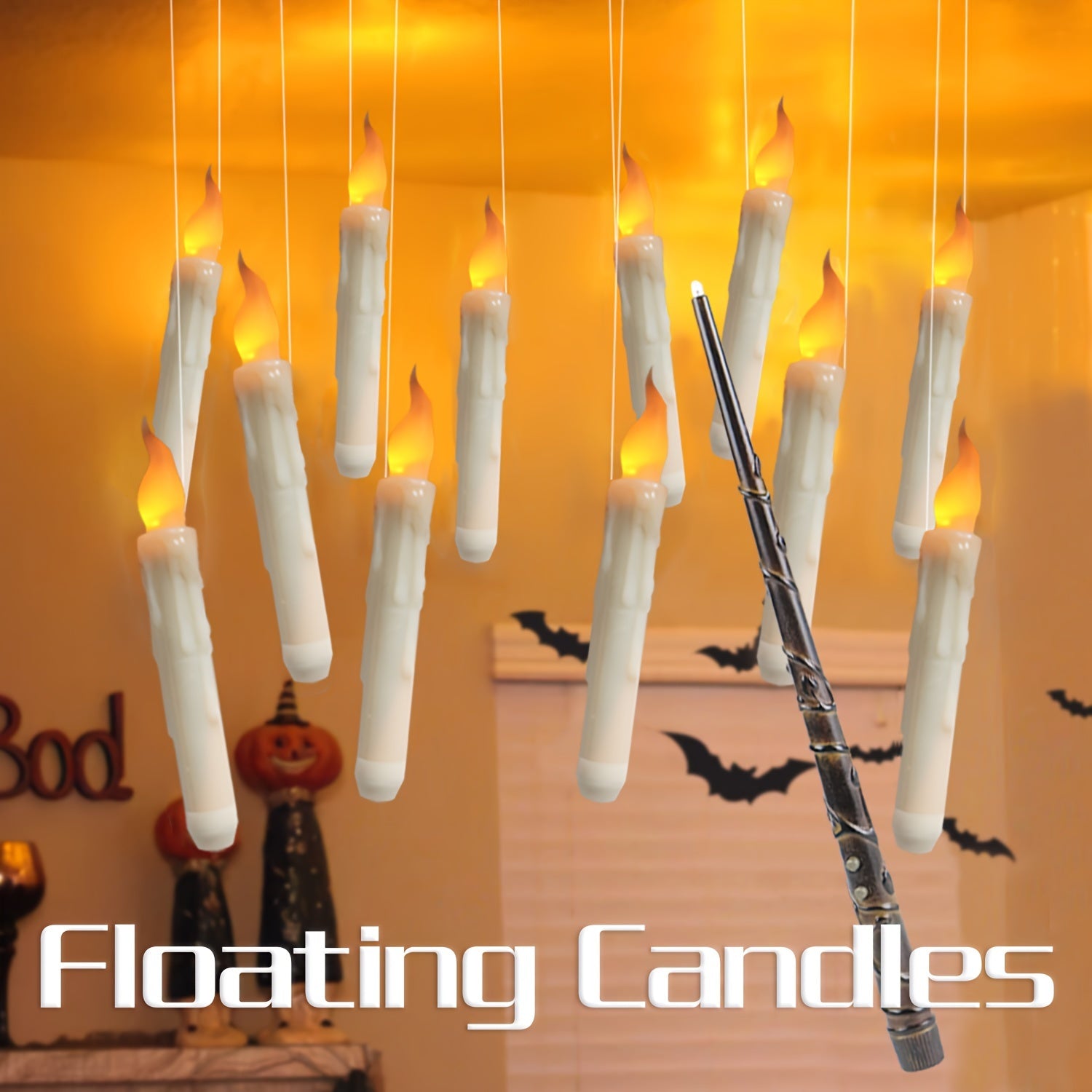 12 stuks Flameloze LED Drijvende Kaarsen met Afstandsbediening - Perfect voor Kerst en Halloween Decor