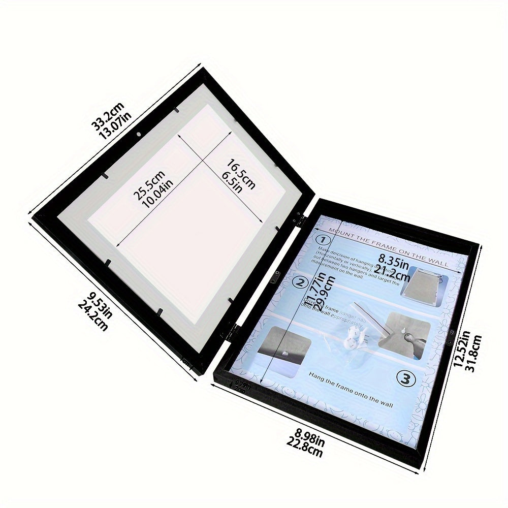 1 Stuk Flip Fotolijst - A4 Formaat Magnetische Fotolijst voor Woonkamer, Kantoor en Cadeaus