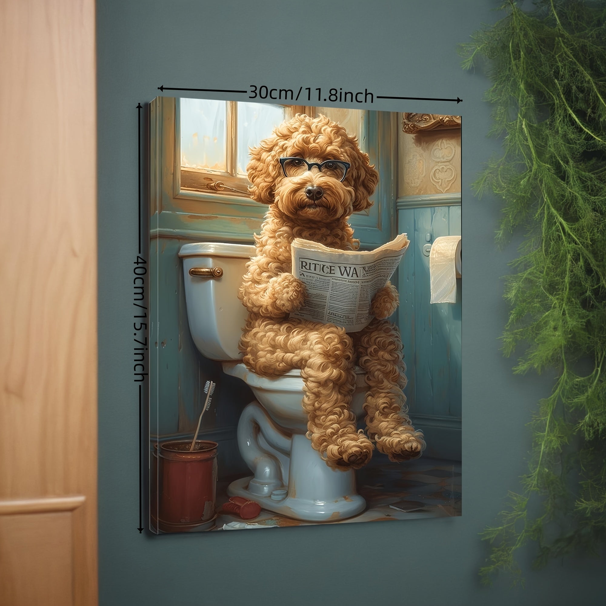 Goldendoodle Badkamer Canvas - Humoristische Wanddecoratie