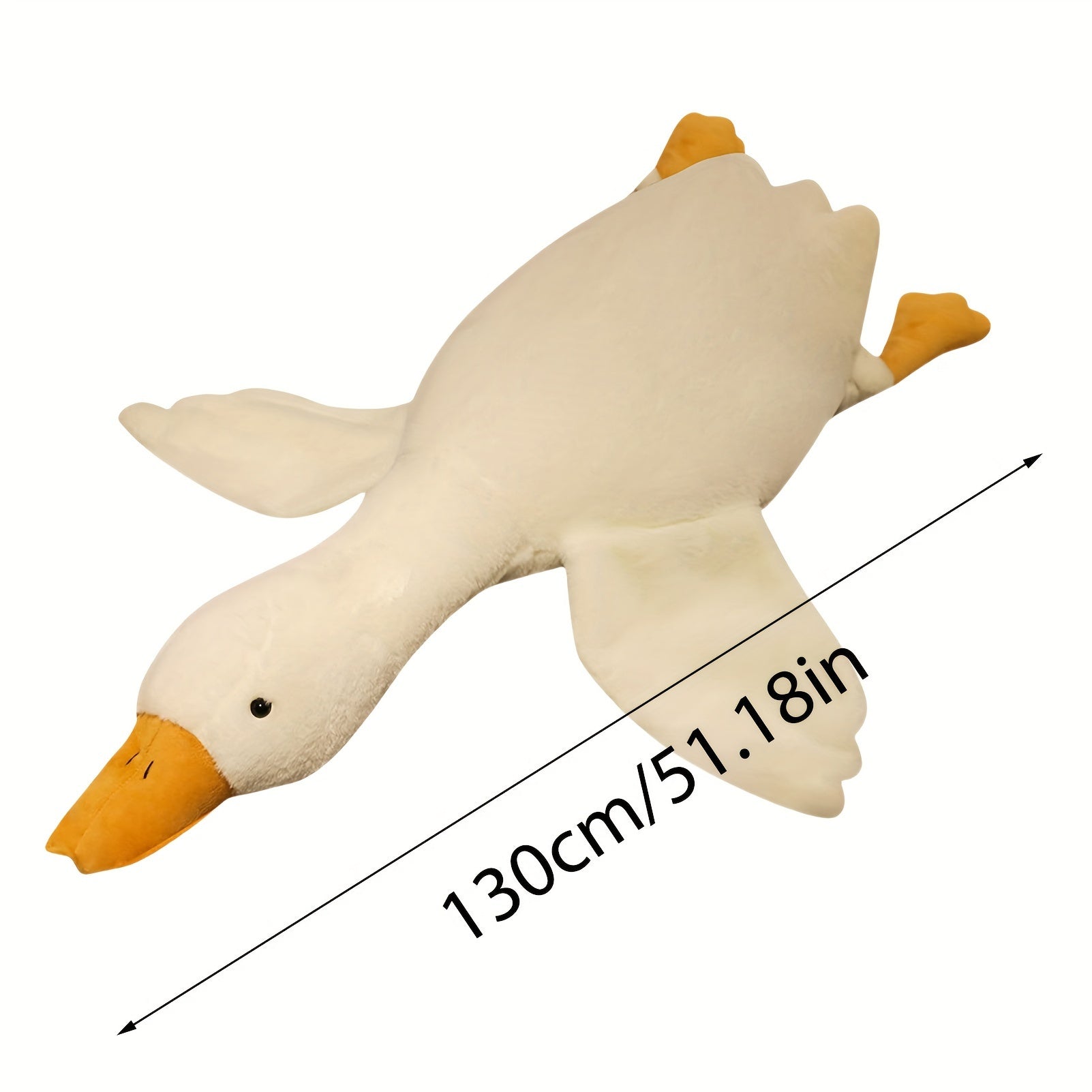 Soft White Duck Pluche Speelgoed - Grote Zwaan Gans Knuffel, Fluffy Vloermat voor Kinderkamer en Huisdecoratie