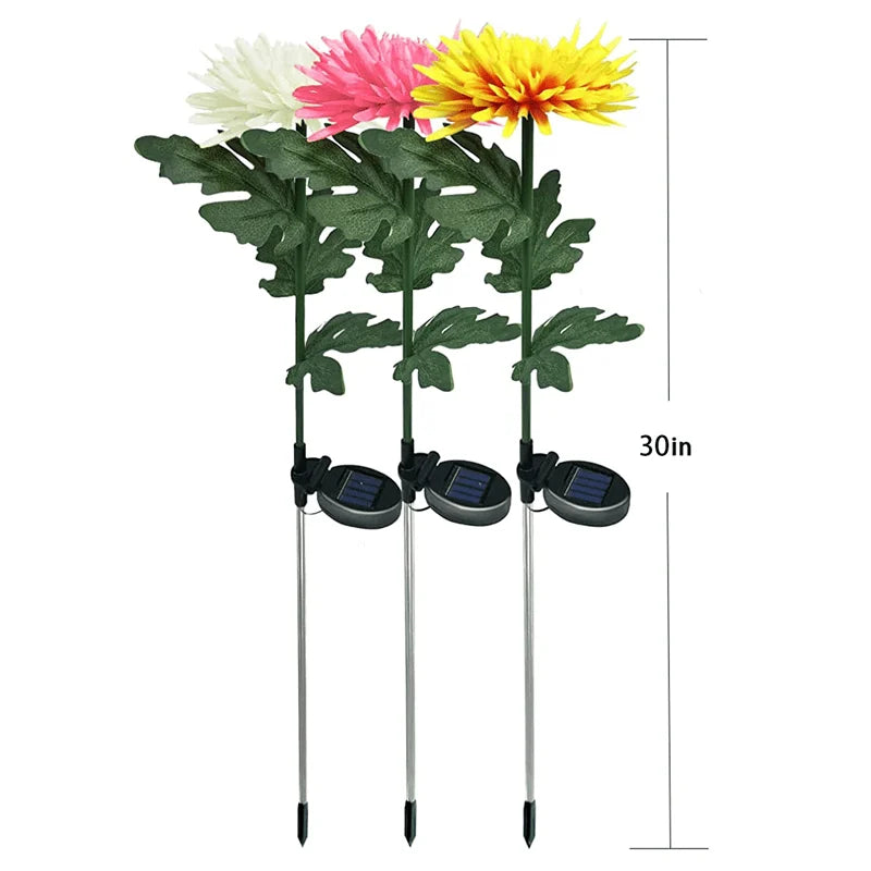 Chrysant tuinpaal LED verlichting op zonne-energie