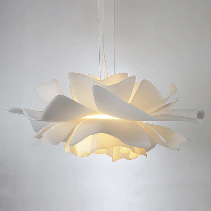 FloraLuxe - Moderne Design Hanglamp Bloem Wit Metaal Woonkamer Slaapkamer