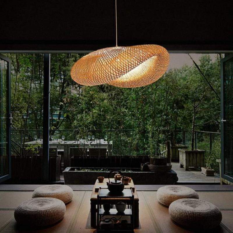 ZenBamboo LED Hanglamp Bollen van Bamboe voor Slaapkamer