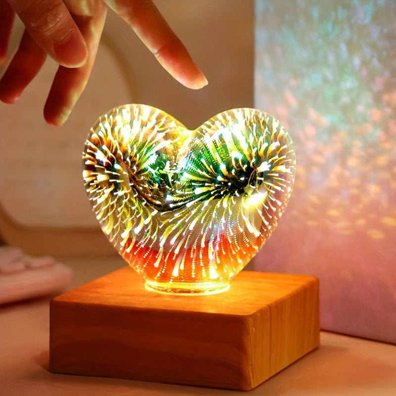 FireworkLight - 3D LED Liefdeshart Vuurwerk Nachtlamp