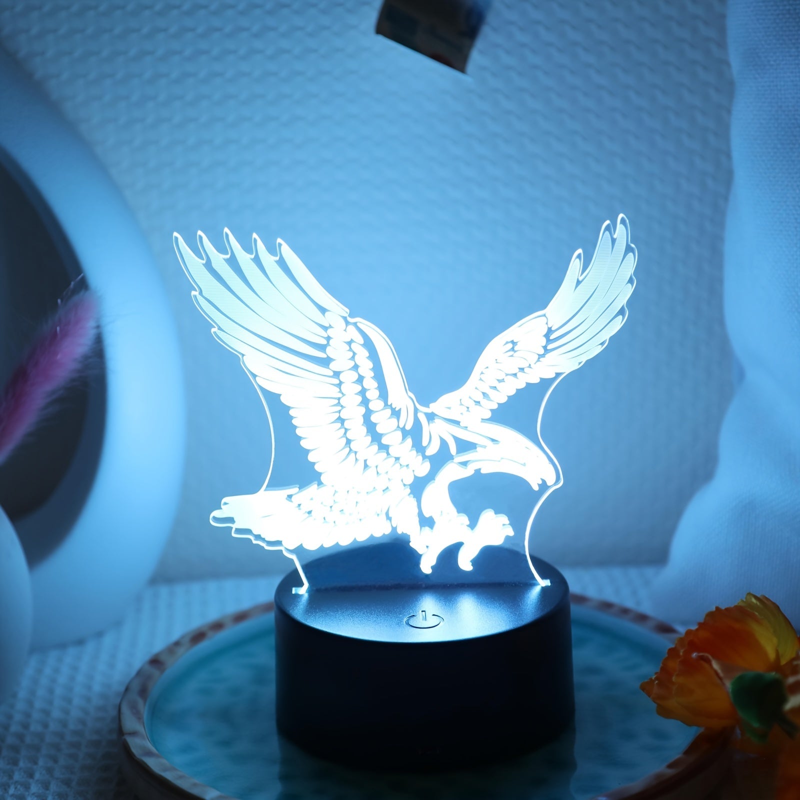 EagleLight - 3D LED Nachtlamp met Touch Bediening, 7 Kleuren USB Tafellamp