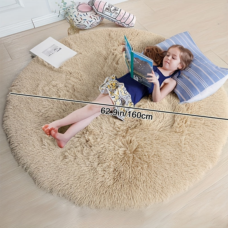 Ultra Soft Plush Rond Vloerkleed – Fluffy, Antislip, Waterdicht