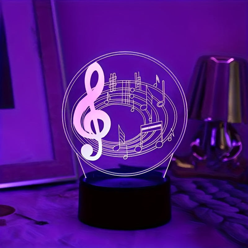 MuziekLicht - Moderne Muzieknoten USB Tafellamp