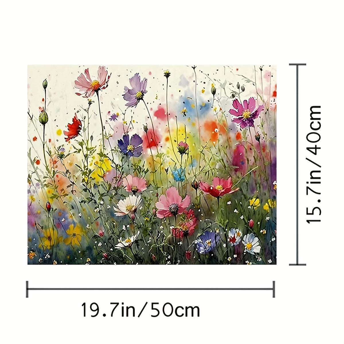 Schilderen op Nummer Bloemen - Voor Beginners - Wanddecoratie 40.64x50.8 cm Zonder Lijst