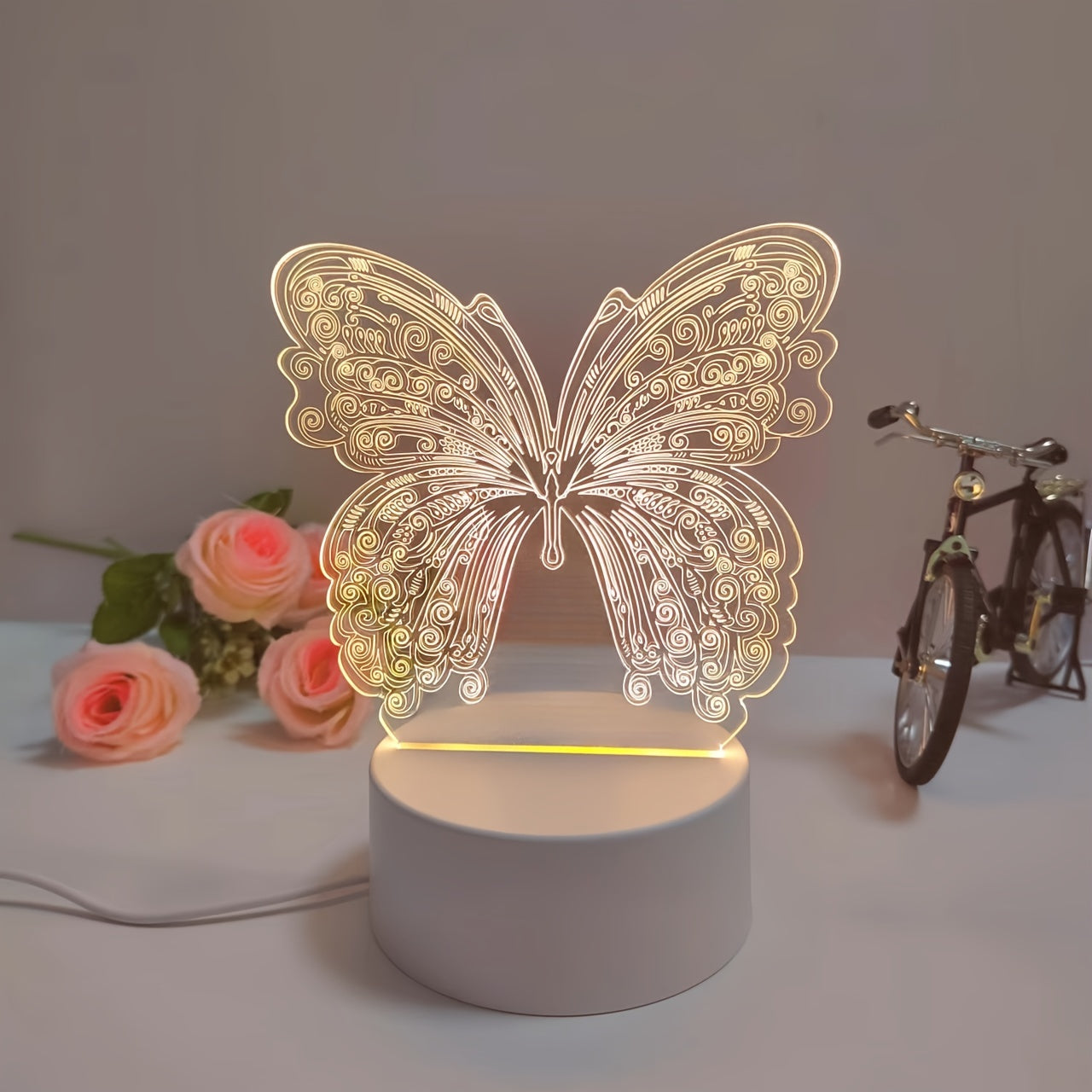 ButterflyGlow - 3D LED Nachtlamp met Geometrisch Design