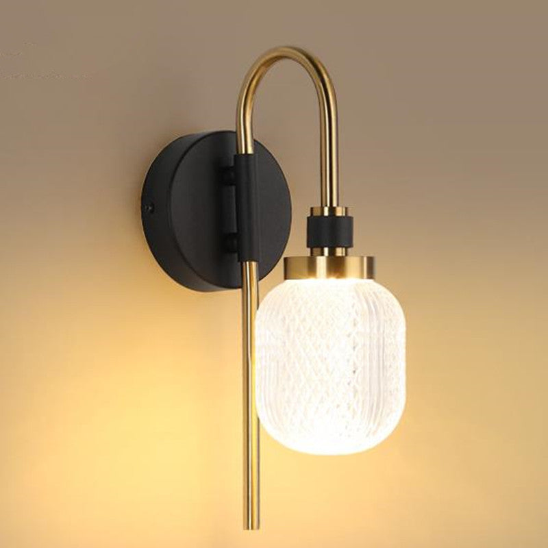 Eryn Moderne LED Wandlamp - Zwart-Goud - Metaal