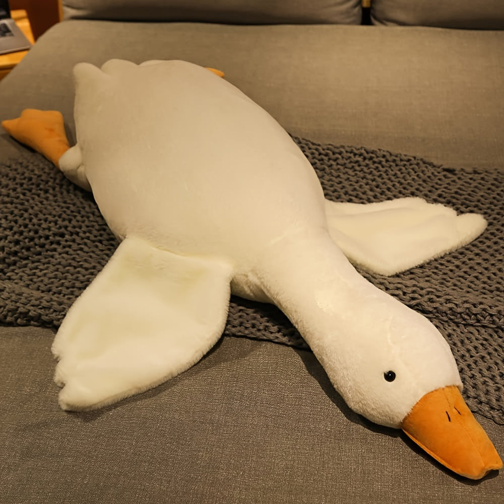 Soft White Duck Pluche Speelgoed - Grote Zwaan Gans Knuffel, Fluffy Vloermat voor Kinderkamer en Huisdecoratie