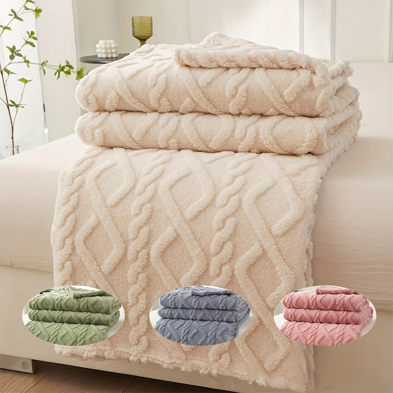 Lamb Fleece Deken - Zachte Warme Multifunctionele Flanellen Deken voor Bed, Bank en Reizen