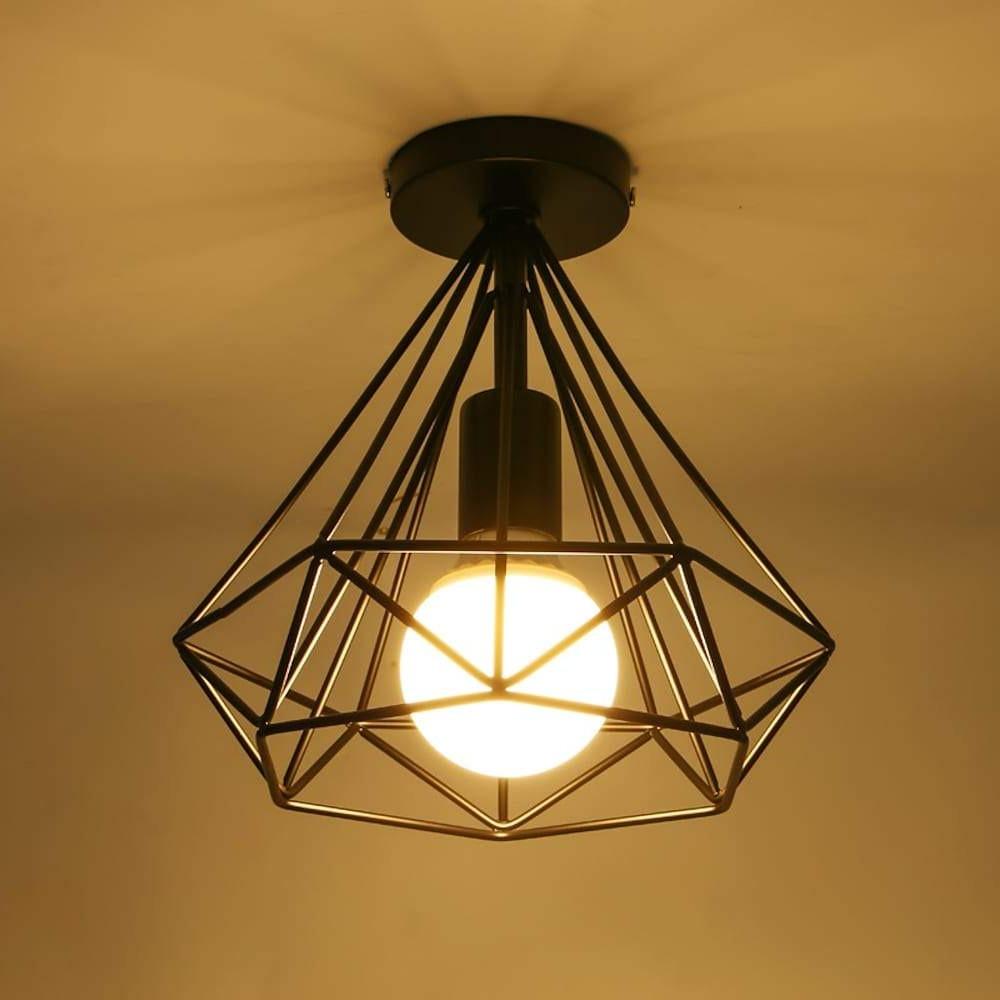 1-Licht Mini Metalen Geometrische LED Retro Plafondlamp