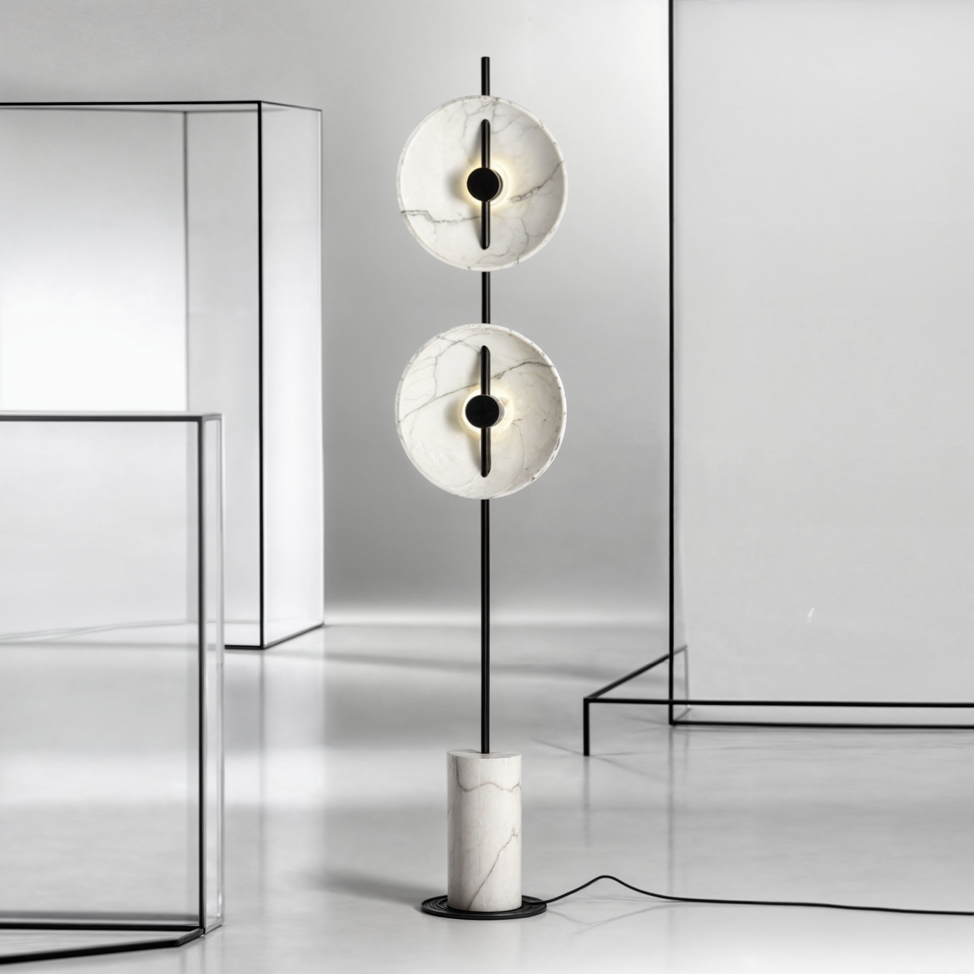 Marmeren Manie Vloerlamp: Luxe Verlichting voor een Elegant Interieur