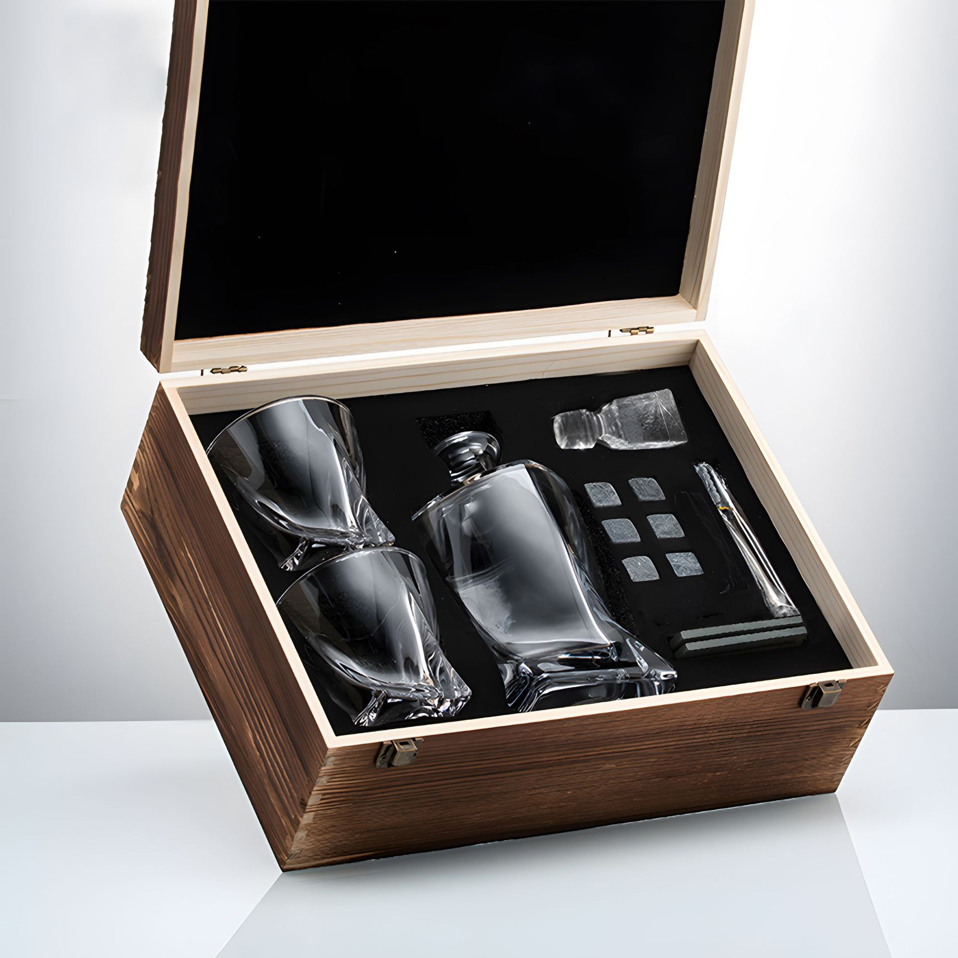 Elite Whiskey Decanter Set - Luxe Karaaf en Glazen met Whiskeystenen