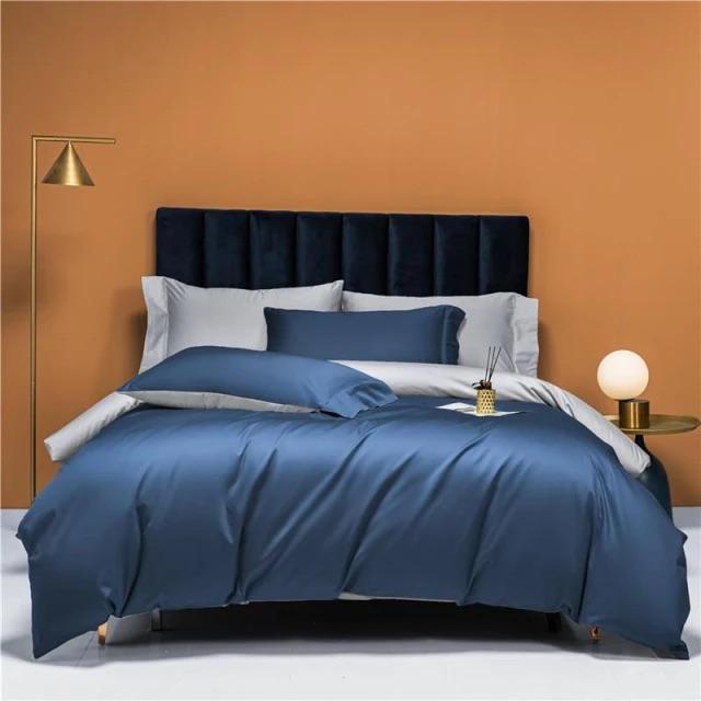 Prarie Orange Reversible Duvet Cover Set - Egyptisch Katoen