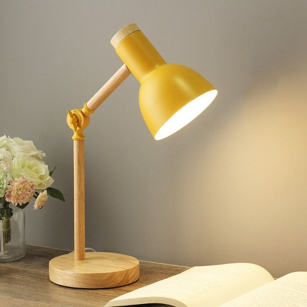 Houten LED Werktafel Lamp