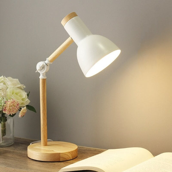 Houten LED Werktafel Lamp