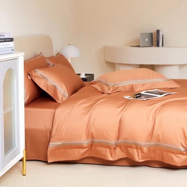 Amsterdam Orange Duvet Cover Set - Egyptisch Katoen