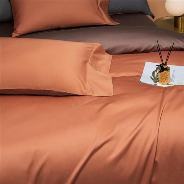 Prarie Orange Reversible Duvet Cover Set - Egyptisch Katoen