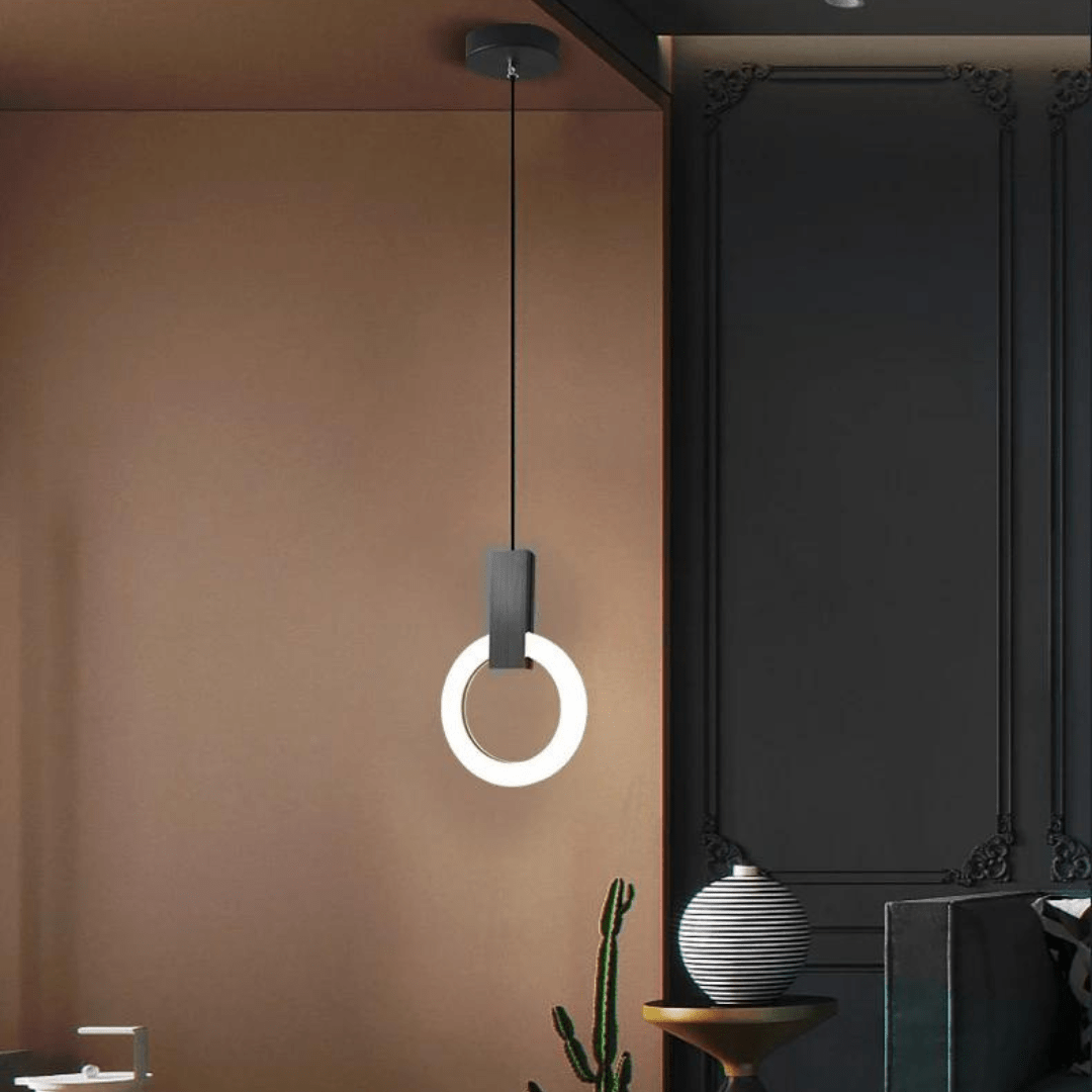 Nordic Houten LED Hanglamp Cirkelvormig