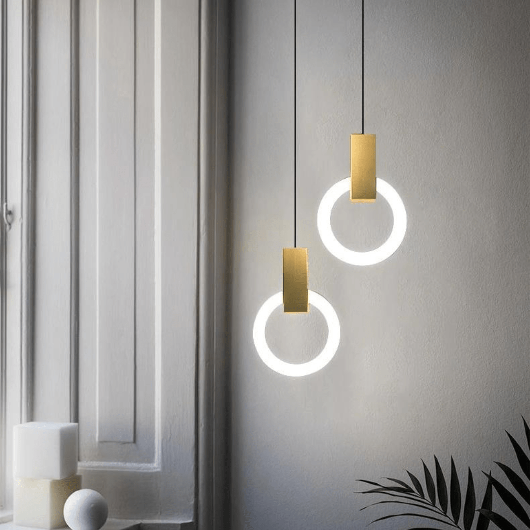 Nordic Houten LED Hanglamp Cirkelvormig