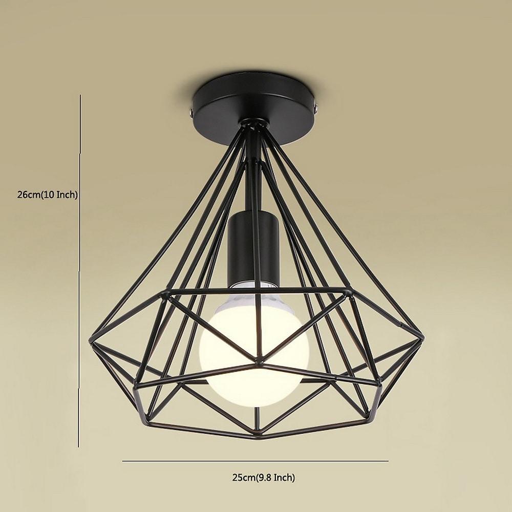 1-Licht Mini Metalen Geometrische LED Retro Plafondlamp