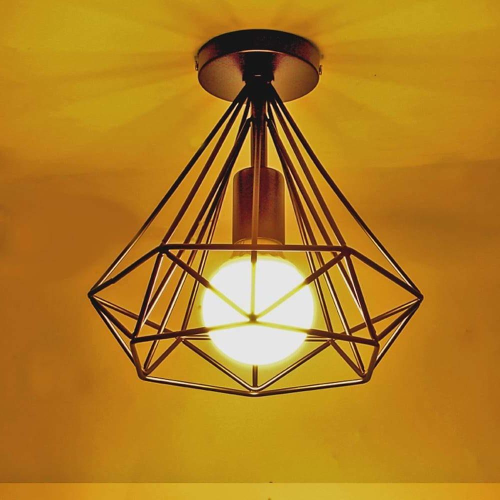 1-Licht Mini Metalen Geometrische LED Retro Plafondlamp