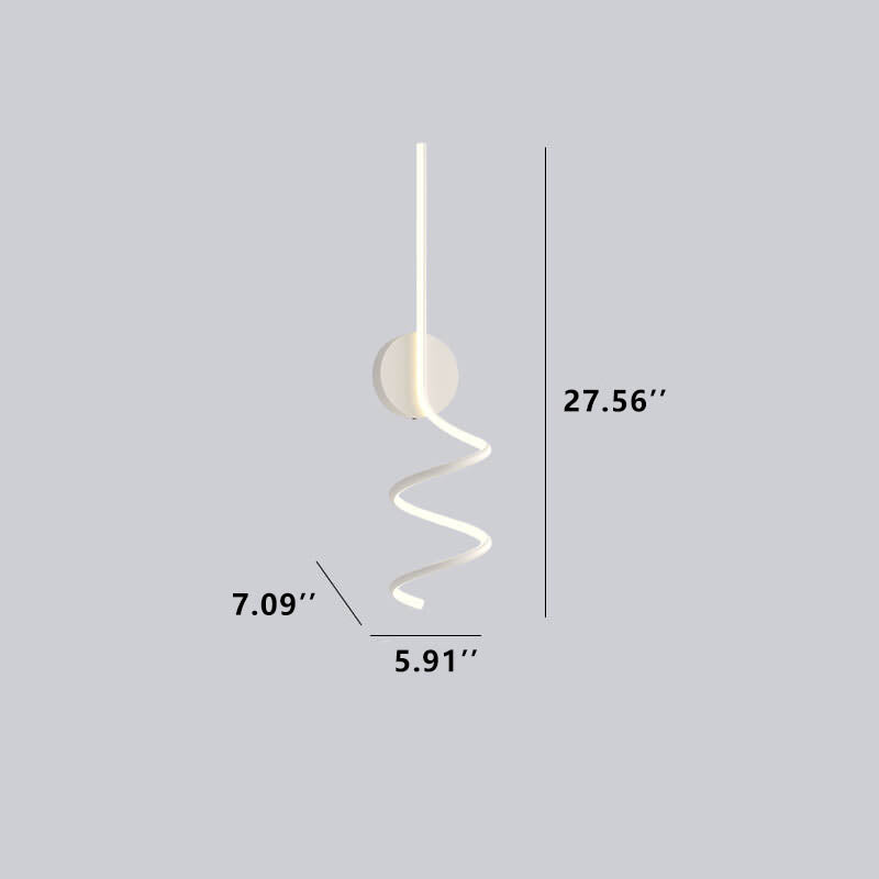 Minimalistische Creative Arcs Lines LED-wandlamp met 1 licht